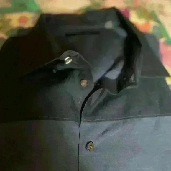 Men’s Perry Ellis 2 tone blue button down shirt sz 3x . Like New - Picture 5 of 5